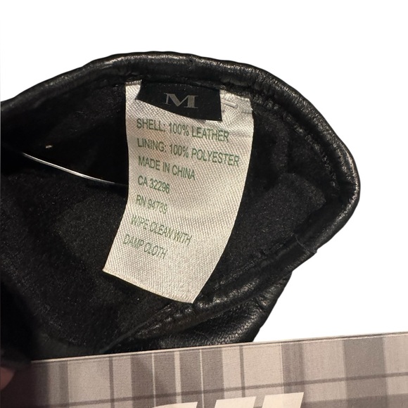 GH Black Leather Women’s Gloves M - Picture 7 of 8